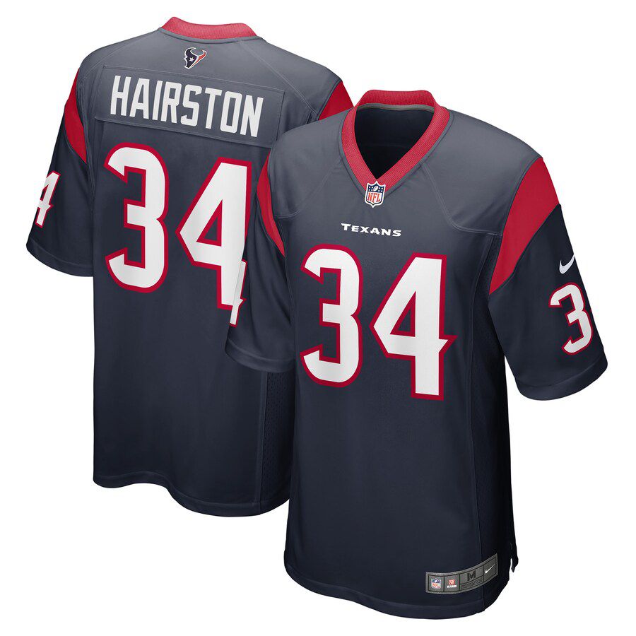 Men Houston Texans #34 Troy Hairston Nike Navy Game Player NFL Jersey